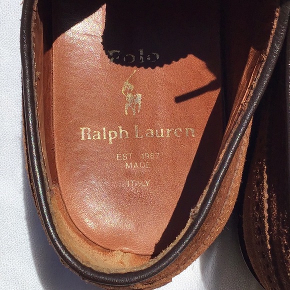 Polo Ralph Lauren suede wingtips 8.5/D used - Picture 6 of 16